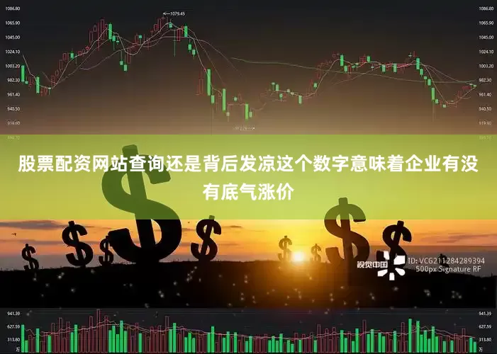 股票配资网站查询还是背后发凉这个数字意味着企业有没有底气涨价